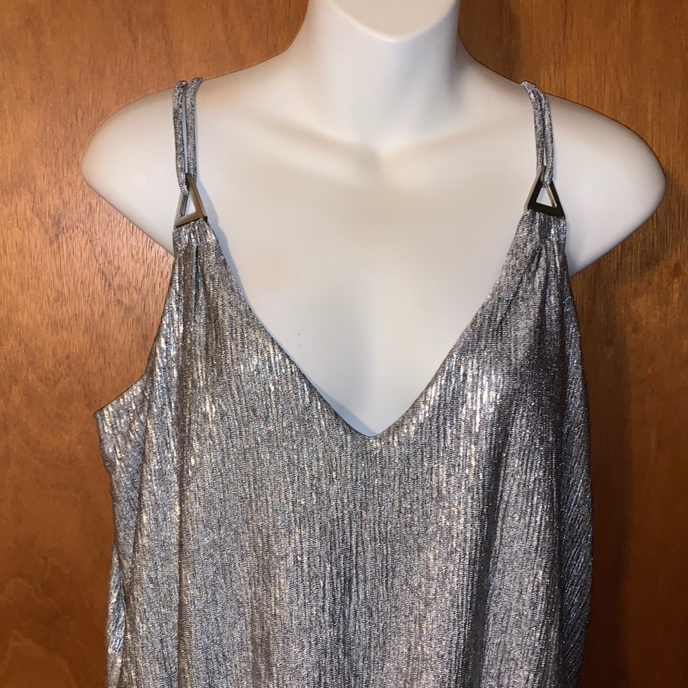 Calvin Klein Silver Sparkle elegant dress.